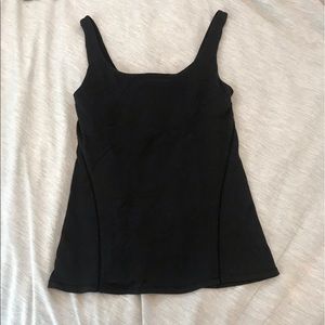 LULU LEMON black fitted yoga tank w/ bra - 6